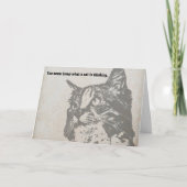 猫の誕生日カード考えは知らない カード (正面)