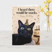 猫の誕生日カード カード (黄色い花)