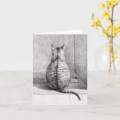 猫の誕生日カード カード (黄色い花)