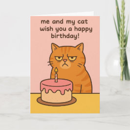猫の誕生日カード  楽しいデザイン カード