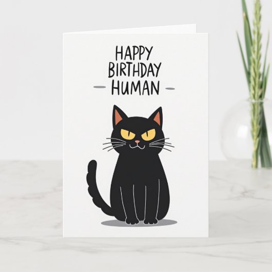猫の誕生日カード 立体的 カード (正面)