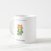 猫の誕生日ギフト、かわいい猫の誕生日 コーヒーマグカップ (正面左)