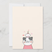 猫の誕生日ケーキ 招待状 (裏面)