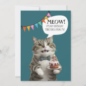 猫の誕生日パーティー子猫お祝い招待状 招待状 (裏面)