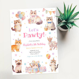 猫の誕生日パーティー招待状 子猫の誕生会 招待状