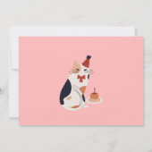 猫の誕生日パーティー 招待状 (裏面)