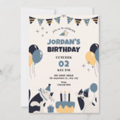 猫の誕生日パーティー 招待状 (正面)