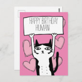 猫の誕生日ポストカード ポストカード (正面/裏面)