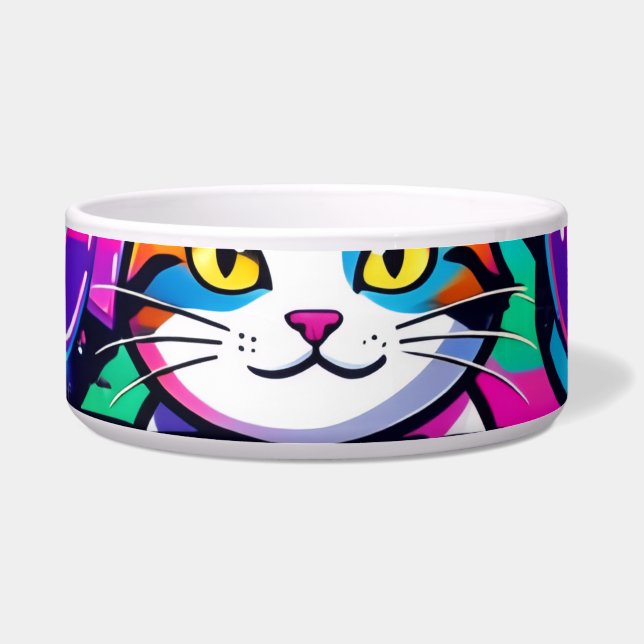 猫の誕生日レインボーグリッチ ボウル (正面)