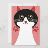 猫の誕生日招待状 | 名前と年齢を編集可能 🎂 招待状 (裏面)