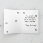 猫の誕生日9人の命 カード (内部)