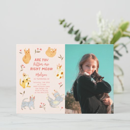 猫の誕生日 招待状 (スタンド正面)