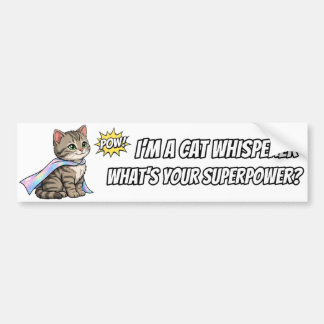 猫の語り手 楽しいバンパーステッカー タビー超能力 バンパーステッカー