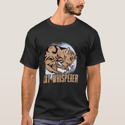 猫の語り手 猫パパ Tシャツ (正面)