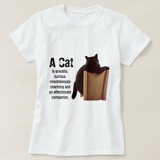猫の説明 Tシャツ (デザイン正面)