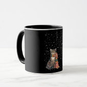 猫の贈り物|猫の季節の冬のスカーフ マグカップ (正面左)