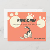 猫の赤ちゃんシャワー ポストカード (正面/裏面)