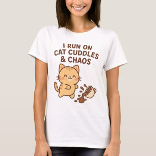 猫の走可愛い猫好きと猫の可愛い娘 Tシャツ