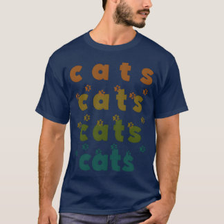猫の足あとが可愛い Tシャツ
