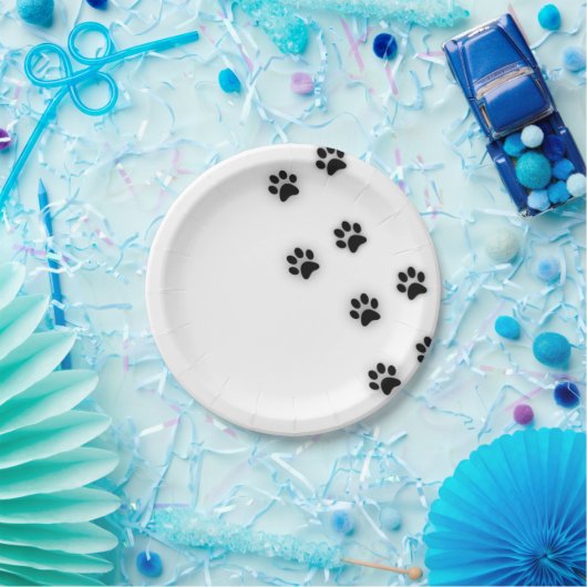 猫の足によっては紙皿がパーティを楽しみます ペーパープレート (パーティー)