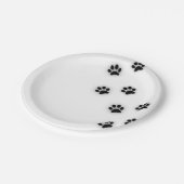 猫の足によっては紙皿がパーティを楽しみます ペーパープレート (アングル)