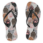 猫の足のパターンが多い ビーチサンダル (ソール)