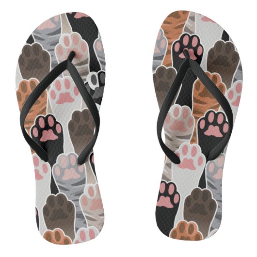 猫の足のパターンが多い ビーチサンダル (ソール)