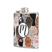 猫の足のパターンが多い フラスク (左)