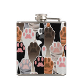 猫の足のパターンが多い フラスク (裏面)