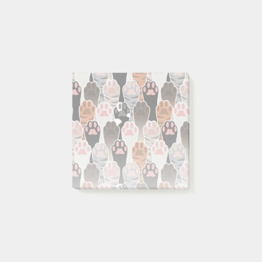 猫の足のパターンが多い ポストイット (正面)