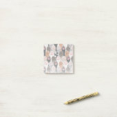 猫の足のパターンが多い ポストイット (デスク上)