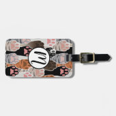 猫の足のパターンが多い ラゲッジタグ (正面横)