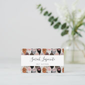 猫の足のパターンが多い 名刺 (スタンド正面)