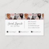 猫の足のパターンが多い 名刺 (裏面)