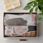 猫の足のパターンが多い 薄葉紙 (ギフト)