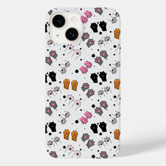 猫の足のパターン Case-Mate iPhoneケース (裏面)
