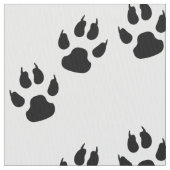 猫の足のプリント ファブリック (クローズアップ)