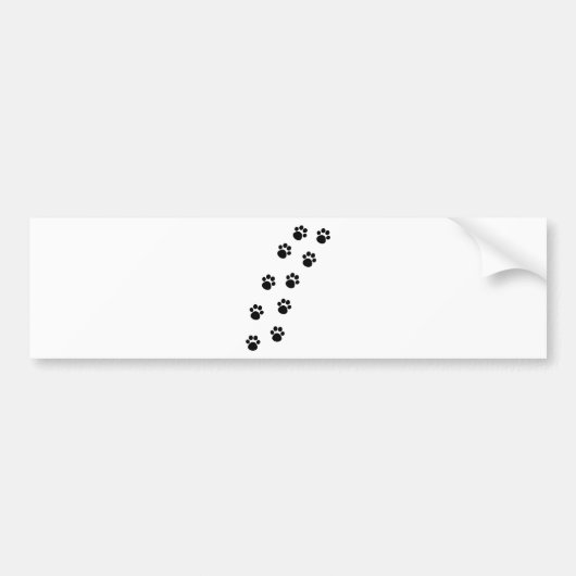 猫の足の印のトラック バンパーステッカー (正面)
