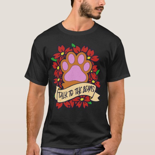 猫の足の指と話そう 猫好きさんへ Tシャツ (正面)