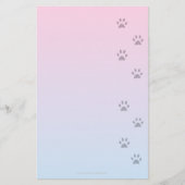 猫の足跡の筆記用紙 便箋 (正面)