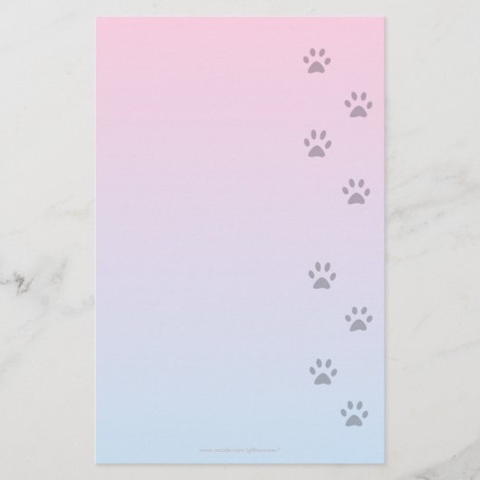 猫の足跡の筆記用紙 便箋 (正面)