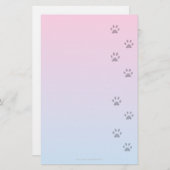 猫の足跡の筆記用紙 便箋 (正面/裏面)