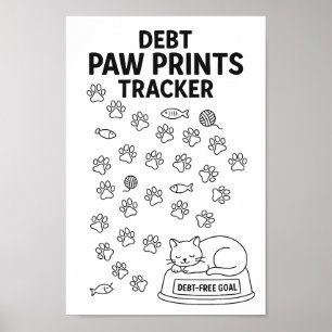 猫の足跡貯金チャレンジトラッカー ポスター