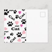 猫の足跡 インビテーションポストカード (裏面)