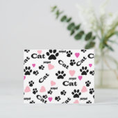 猫の足跡 インビテーションポストカード (スタンド正面)