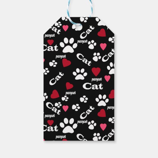 猫の足跡 ギフトタグ (裏面)