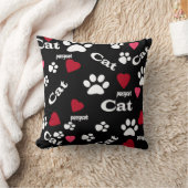 猫の足跡 クッション (ブランケット)