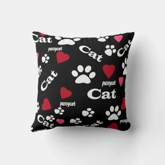 猫の足跡 クッション (裏面)