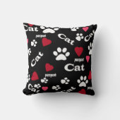 猫の足跡 クッション (正面)