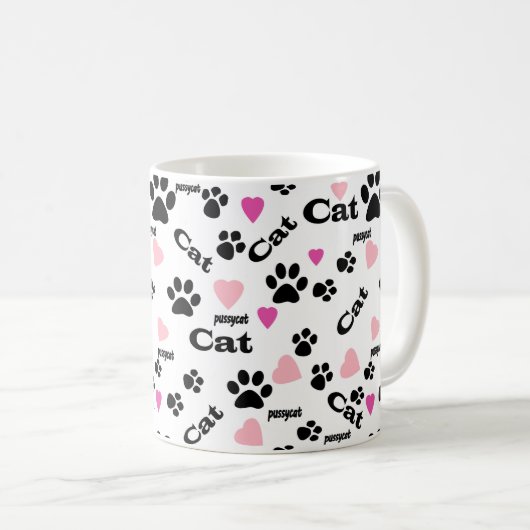 猫の足跡 コーヒーマグカップ (正面右)